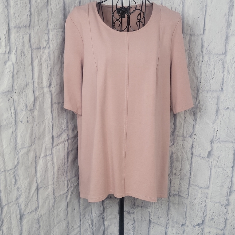J.‎ Jill Blush Pink Knit Easy Wear Relaxed Fit Blouse Medium